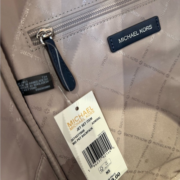 Michael Kors Jet Set Item Medium Backpack MK Admiral Multi - Picture 10 of 14